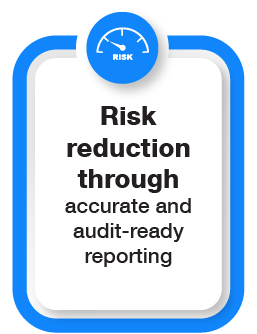 Risk reduction through accurate and audit-ready reporting